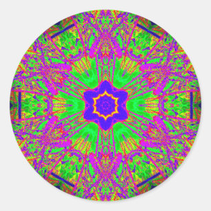 Adesivo Redondo estrela de seis pontos