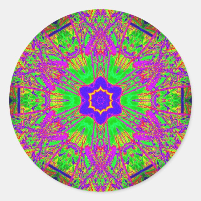 Adesivo Redondo estrela de seis pontos (Frente)