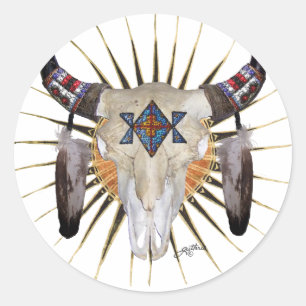 Adesivo Redondo Estrela do búfalo