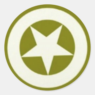 Adesivo Redondo Estrela do Exército