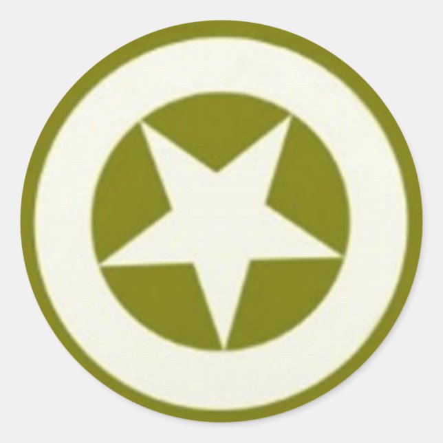 Adesivo Redondo Estrela do Exército (Frente)