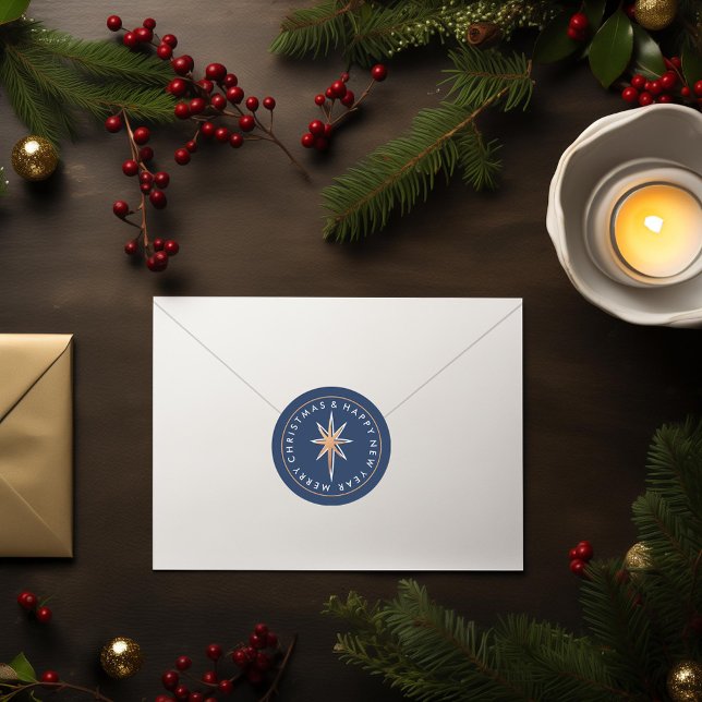 Adesivo Redondo Estrela do Natal de Belém (Criador carregado)