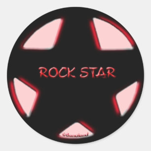 ADESIVO REDONDO ESTRELA DO ROCK