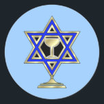 Adesivo Redondo Estrela Judaica<br><div class="desc"></div>