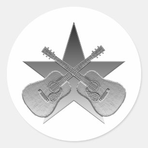 Adesivo Redondo Estrela metálica de Martin D28