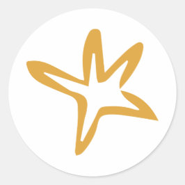 Adesivo Redondo Estrela Minimalista