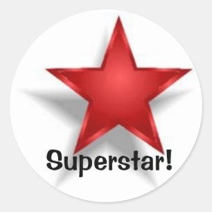 Adesivo Redondo Estrela mundial!