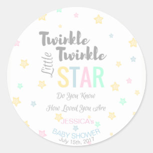 Adesivo Redondo Estrela Pequena de Twinkle Personalizada - Adesiva