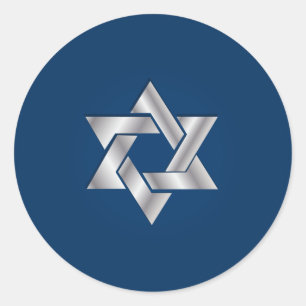 Adesivo Redondo Estrela PixDezines de fundo david/faux silve/DIY