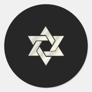 Adesivo Redondo Estrela PixDezines de fundo david/marfim/DIY