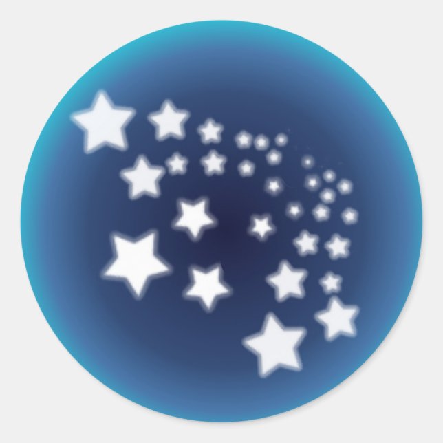 Adesivo Redondo Estrela Spatter (Frente)