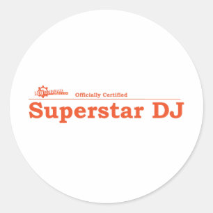 Adesivo Redondo Estrela super DJ certificada
