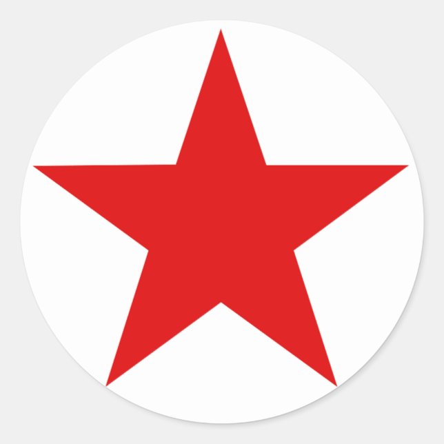 Adesivo Redondo Estrela Vermelha (Frente)