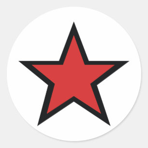 Adesivo Redondo Estrela vermelha! Productcs vermelhos legal da