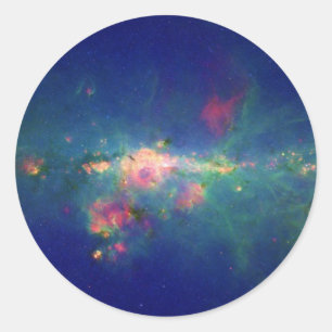 Adesivo Redondo Estrela WR 102ka de Rayet do lobo da nebulosa da