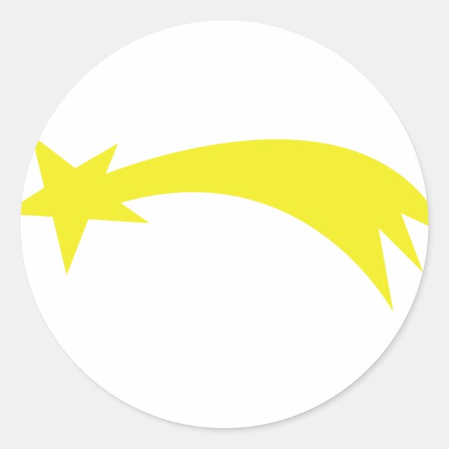 Adesivo Redondo estrela x-mas - estrela em queda (Frente)