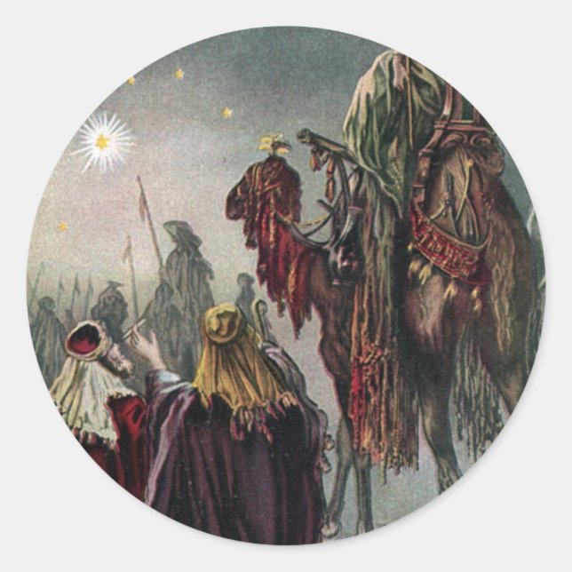 Adesivo Redondo Estrelado de Belém (Frente)