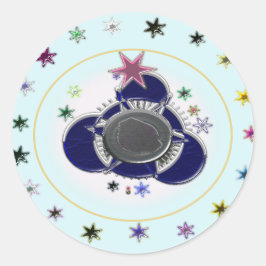 Adesivo Redondo Estrelas