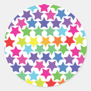 Adesivo Redondo Estrelas