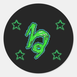 Adesivo Redondo Estrelas CAPRICORN