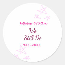 Estrelas cor-de-rosa Aniversário da renovação do V