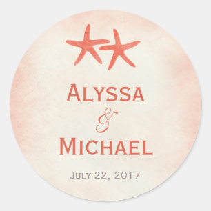 Adesivo Redondo Estrelas de Aquarelas de Aquarela Vinheta/Envelope