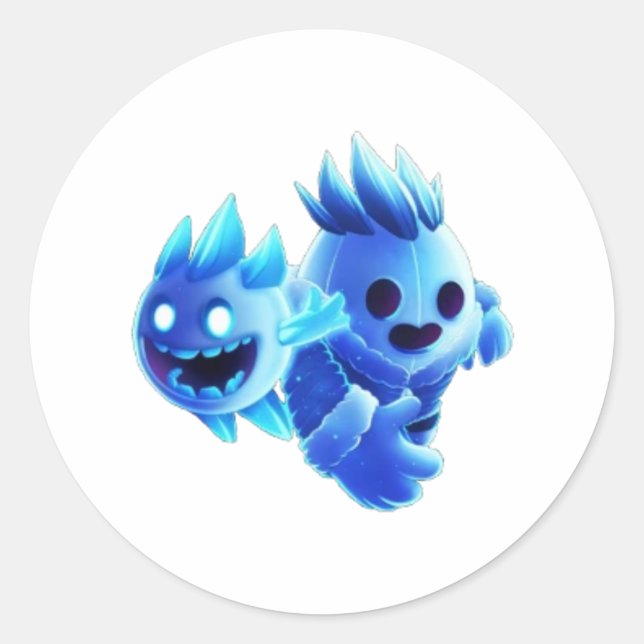 Adesivo Redondo Estrelas de Brawl com Jogo de Stickrs (Frente)