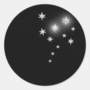 Adesivo Redondo Estrelas de Prata