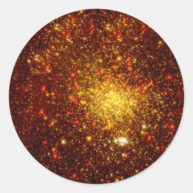 Adesivo Redondo Estrelas Douradas (Frente)