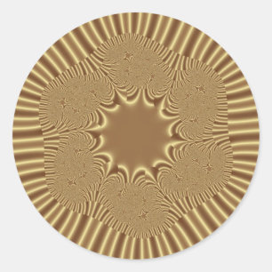 Adesivo Redondo Estrelas Dourados