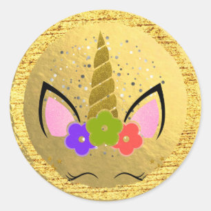 Adesivo Redondo Estrelas Dourados da faísca do brilho do