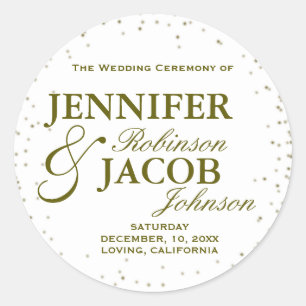 Adesivo Redondo Estrelas Dourados dos confetes do brilho