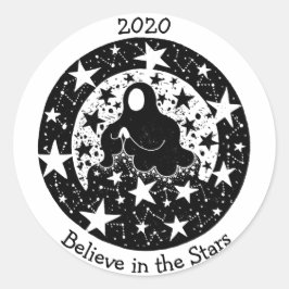 Adesivo Redondo Estrelas e constelações Dream Weaver B/W