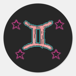 Adesivo Redondo Estrelas GEMINI