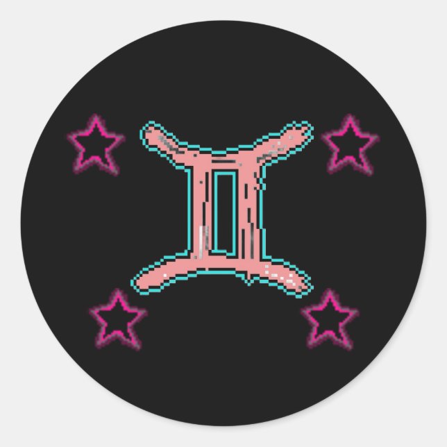 Adesivo Redondo Estrelas GEMINI (Frente)