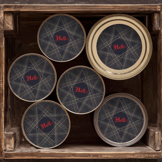 Adesivo Redondo Estrelas Góticas Formas Escuras Legal Halloween Pr (Criador carregado)