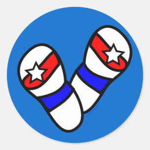 Adesivo Redondo Estrelas Gritaram Vírgulas Flip-Flops