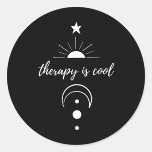 Adesivo Redondo Estrelas Legal de Lua de Saúde Mental