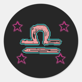 Adesivo Redondo Estrelas LIBRA