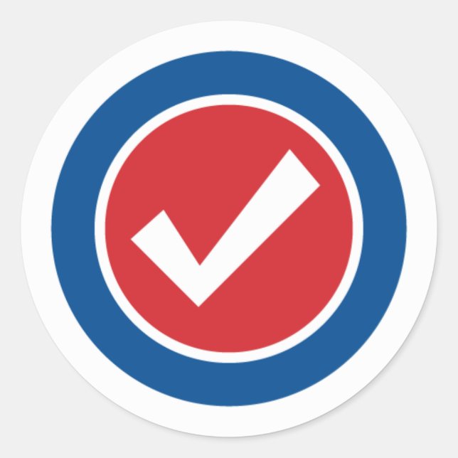 Adesivo Redondo Estrelas n Stripes 32 - Círculo (Frente)