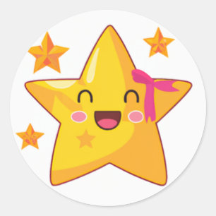 Adesivo Redondo Estrelas por Todos os Lugares