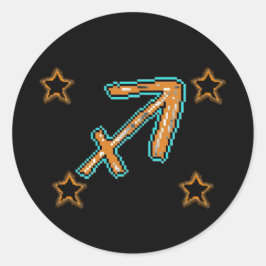 Adesivo Redondo Estrelas SAGITTARIUS