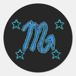 Adesivo Redondo Estrelas SCORPIO