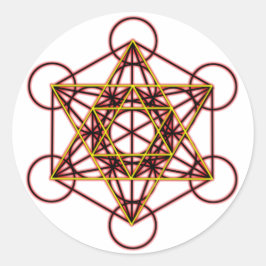 Adesivo Redondo EstrelaVermelhaMetatron