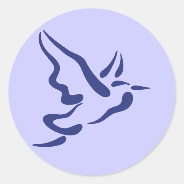 Adesivo Redondo Estrilizou Heron em Voo (Frente)