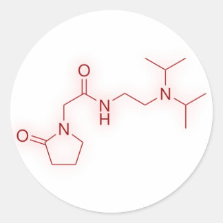 Adesivo Redondo Estrutura Química do Pramiracetam