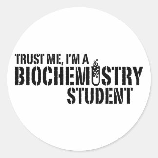 Adesivo Redondo Estudante de Bioquímica