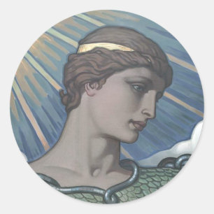 Adesivo Redondo Estudo de Minerva