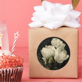 Adesivo Redondo Estudo de um Peony