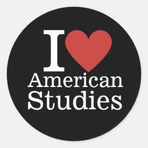 Adesivo Redondo ❤️ estudos americanos para estudantes/docentes PER